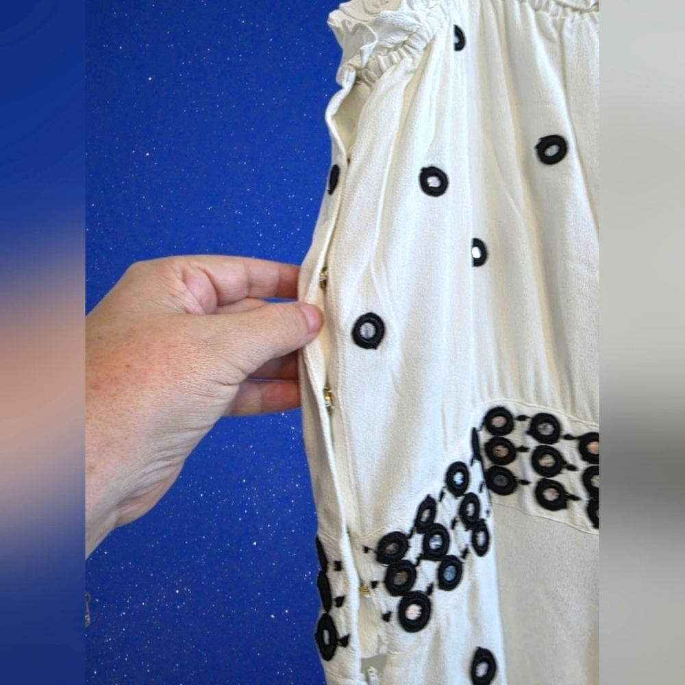 Anthropologie Leifnotes Mirror Dots Maxi Dress Size 8 - Picture 5 of 10